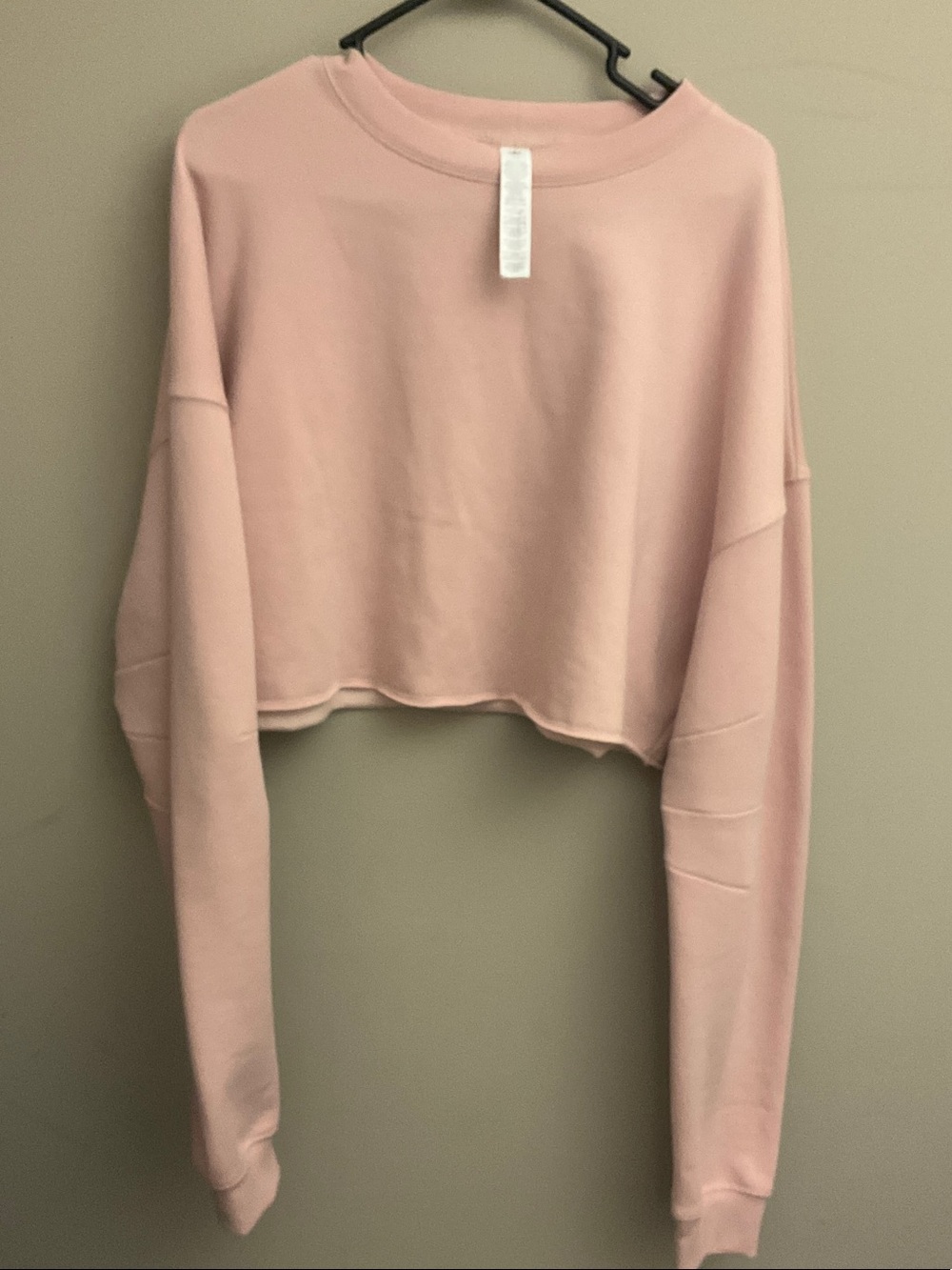 Cropped Crewneck Sweatshirt - Pink